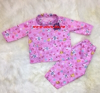 Bộ pijama cho bé gấu hồng size 10