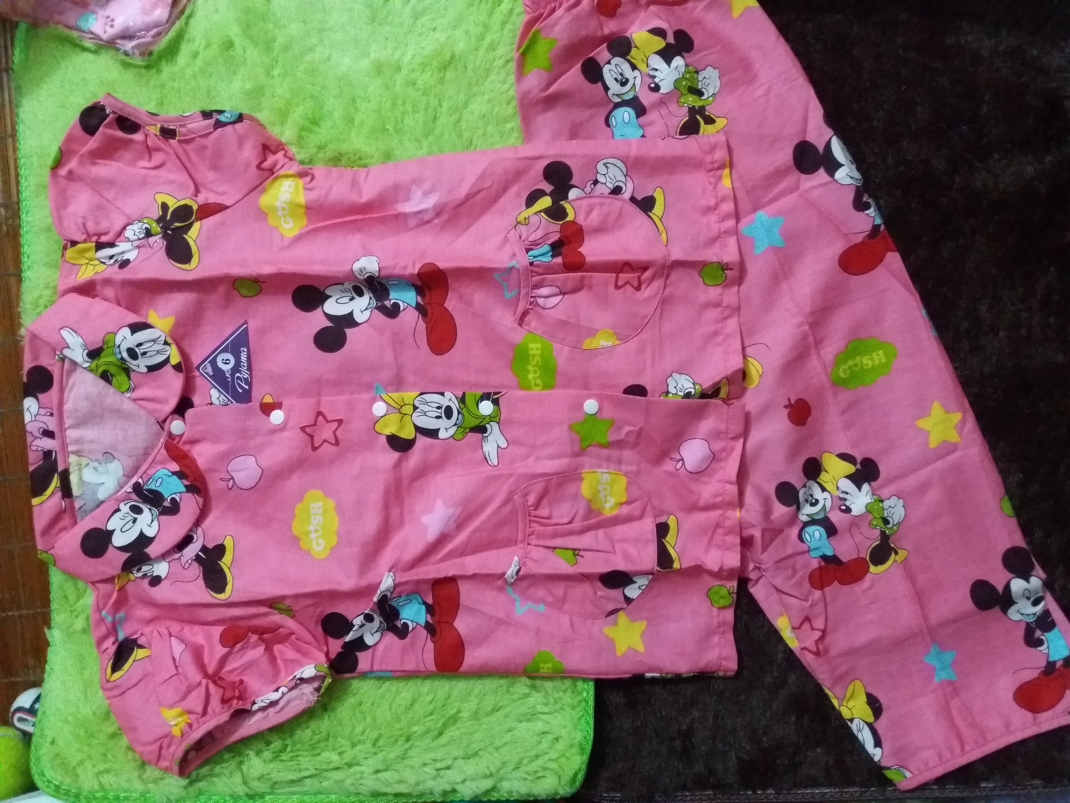 Bộ pijama cho bé cộc tay quần dài mickey size 6