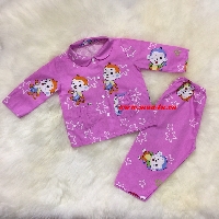 Bộ pijama cho bé gái khỉ hồng tím