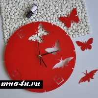 Đồng hồ dán tường bướm tròn